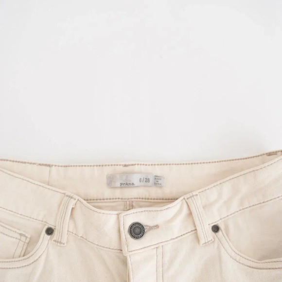 Prana Cream Taper  Denim Size 6-28 - Picture 13 of 15